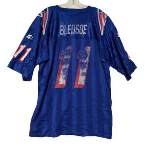Vintage Starter New England Patriots Drew Bledsoe 11 Jersey NFL XL 52 1995 NFL